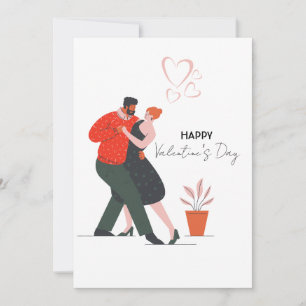 Tanzfigur Valentinstag Feiertagskarte