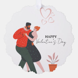 Tanzfigur Valentinstag Ornament Karte