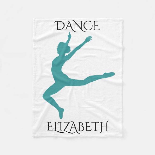 Tanzflockendecke personalisiert. fleecedecke (Vorderseite)