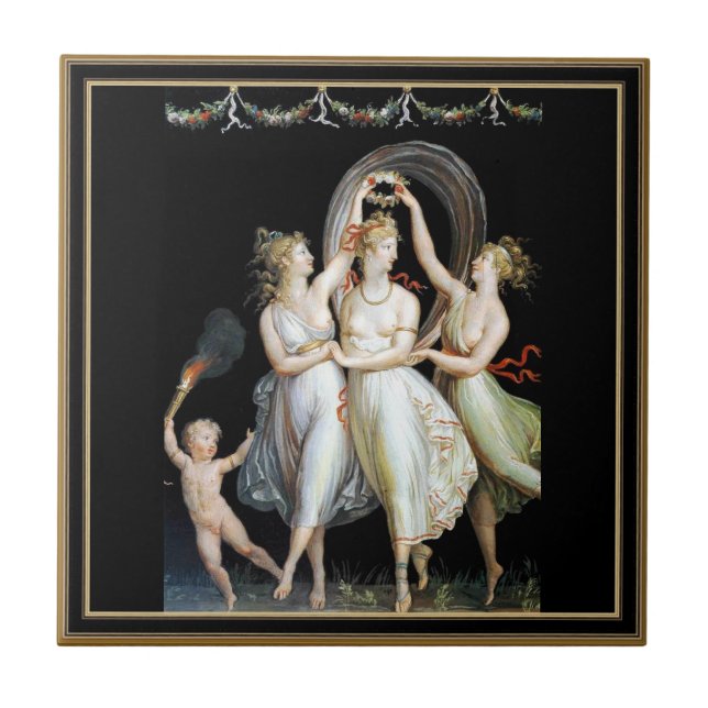 Tanzfrauenteile Fliese (Vorderseite)