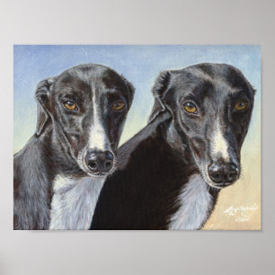 Tanzgesang Greyhound Hundposter Poster