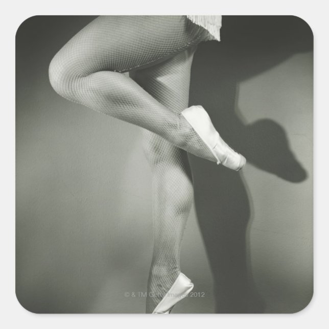 TanzGirl Quadratischer Aufkleber (Vorderseite)