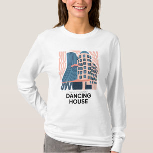 Tanzhaus Prag abstrakte Reise T-Shirt
