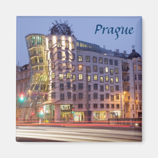 Tanzhaus Prague Souvenir Foto Magnet (Vorne)