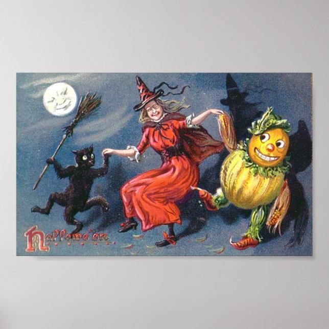 Tanzhexe im Mondlicht Poster (Vorne)