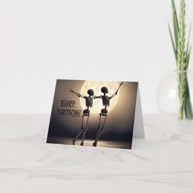 Tanzkarte zum Toten Geburtstag Karte (Vorderseite)