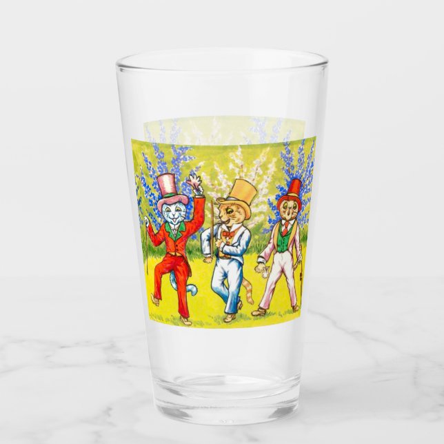 Tanzkatzen Glas (Vorderseite)