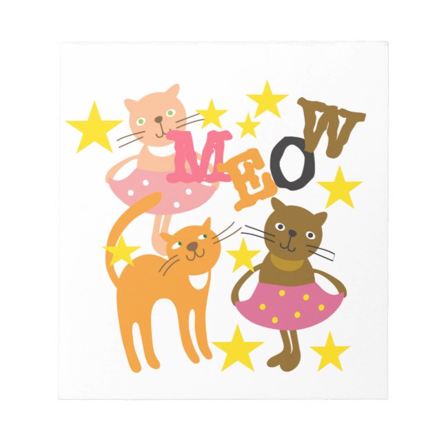 Tanzkatzen Notizblock (Vorderseite)