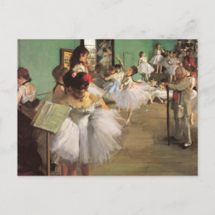 Tanzklasse von Degas, Vintage Impressionismus Ball Postkarte