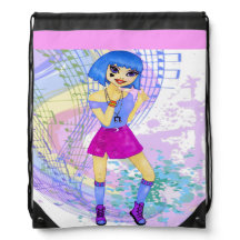 Tanzkleidung mit hellblauem Haar