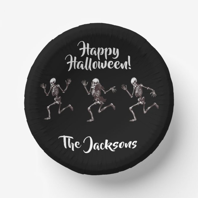 Tanzknochen Pappteller (Vorderseite)