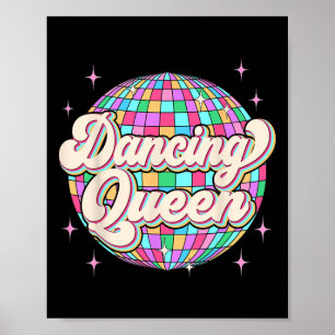 Tanzkönigin-Shirt Vintage-Tanz 70er Kinder Mädchen Poster
