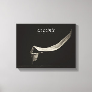 Tanzkunst, Schwarz und Weiß, Ballett en pointe Leinwanddruck