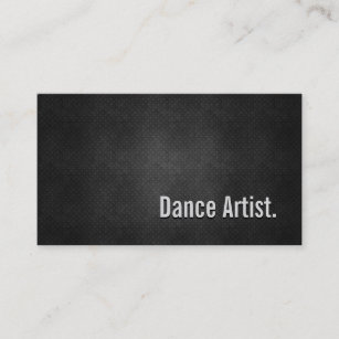 Tanzkünstler Cool Black Metal Einfachheit Visitenkarte