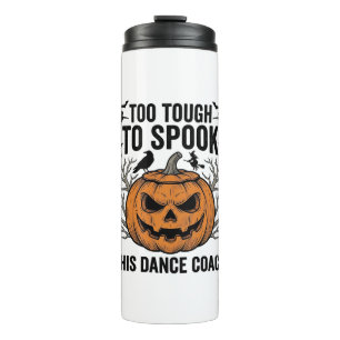 Tanzlehrer Halloween-Kürbis-Gravur-Shirt De Thermosbecher
