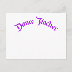 Tanzlehrer (nach Maß) Postkarte