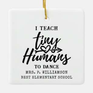 Tanzlehrer Script Typografie Personalisiert Keramikornament