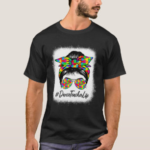 Tanzlehrer Unordentlicher Dutt Unterstützt Autismu T-Shirt