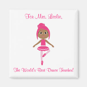 Tanzlehrerin Magnet mit Beginner Ballerina