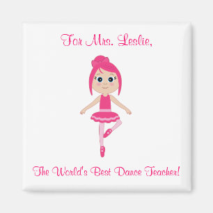 Tanzlehrerin Magnet mit Beginner Ballerina
