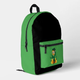 Tanzlekobobobaun, St. Patrick's Day Cartoon Bedruckter Rucksack