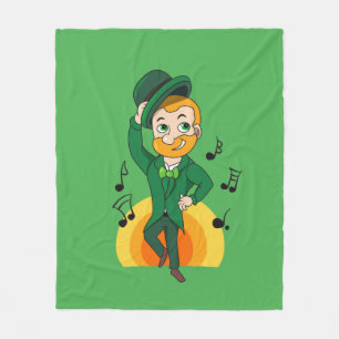 Tanzlekobobobaun, St. Patrick's Day Cartoon Fleecedecke
