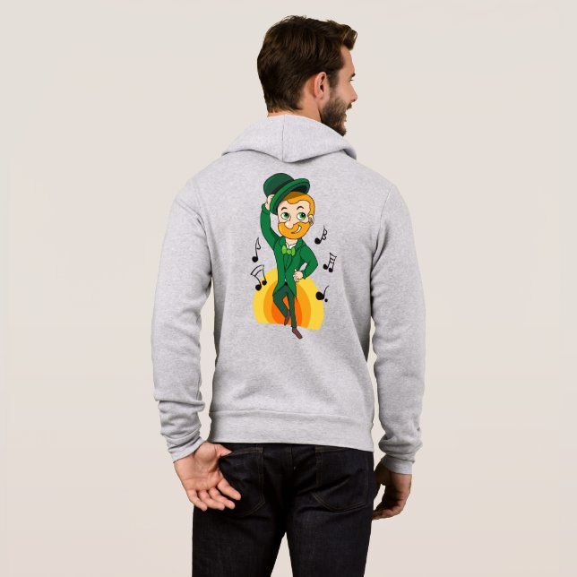 Tanzlekobobobaun, St. Patrick's Day Cartoon Hoodie (Schwarz voll)