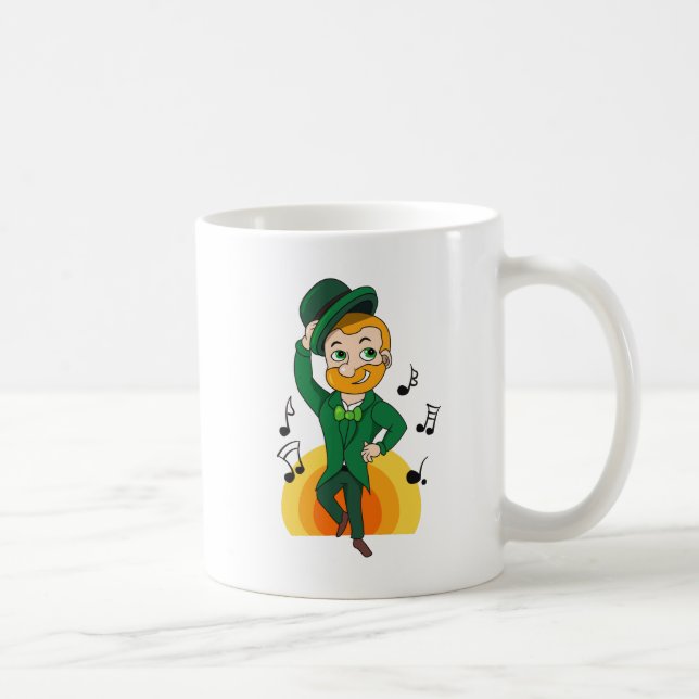 Tanzlekobobobaun, St. Patrick's Day Cartoon Kaffeetasse (Rechts)