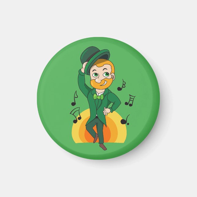 Tanzlekobobobaun, St. Patrick's Day Cartoon Magnet (Vorne)