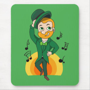 Tanzlekobobobaun, St. Patrick's Day Cartoon Mousepad