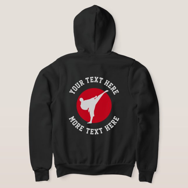 Tänzliche Karate-Schule Zip-Hoodie für Kämpfer Hoodie (AblageHinten)