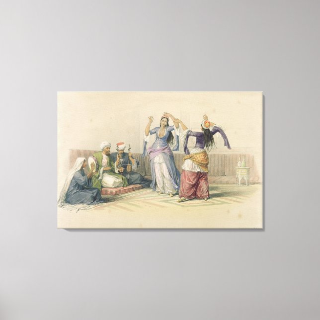 Tanzmädchen in Kairo, aus "Ägypten und Nubien" Leinwanddruck (Vorderseite)
