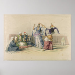 Tanzmädchen in Kairo, aus "Ägypten und Nubien" Poster