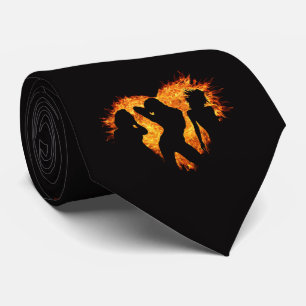 Tanzmädchen mit Herz am Feuer Necktie Krawatte
