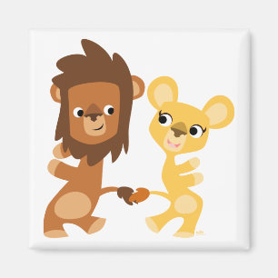 Tanzmagnet für Cartoon Lion und Lions Magnet