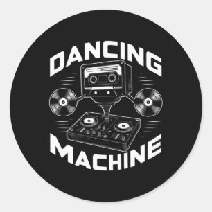 Tanzmaschine Roboter für Jungen und Mädchen 1 Runder Aufkleber