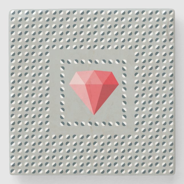 Tanzmotiv Optische Täuschung Rubis Steinuntersetzer (Vorderseite)