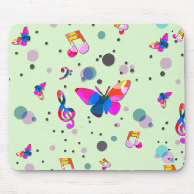 Tanzmusik auf Grün Mousepad (Vorne)