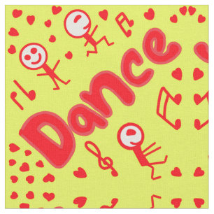 Tanzmuster gelb stoff