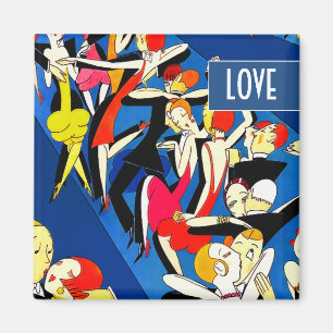 Tanzpaare Art Deco Magnet