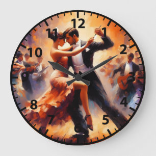 Tanzpaare beim Ballsaal Swingtanz Große Wanduhr