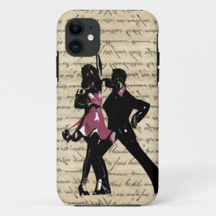 Tanzpaare im Ballsaal auf Vintage-Papier Case-Mate iPhone Hülle