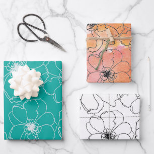 Tanzpapier für Blume Geschenkpapier Set