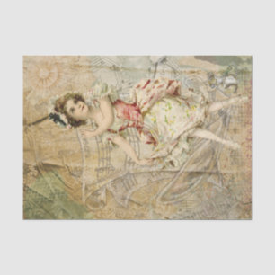 Tanzpapier für viktorianische Girl Sheet Music Seidenpapier