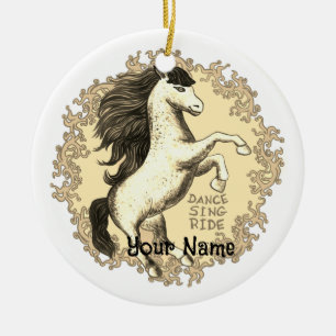 Tanzpferd Keramik Ornament