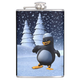 Tanzpinguin Flachmann