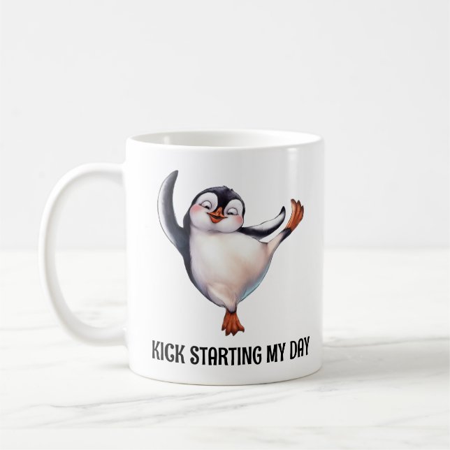 Tanzpinguin Kaffeetasse (Links)