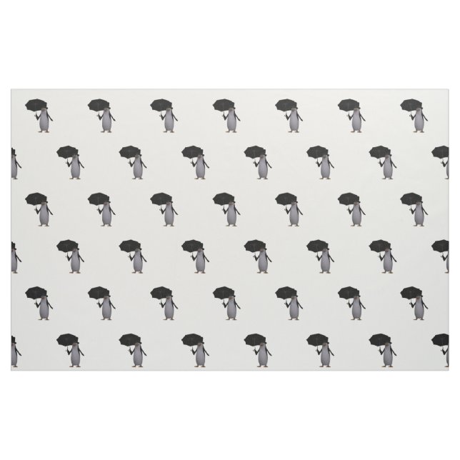 Tanzpinguin mit Schirm Stoff (Fat Quarter (45,7 x 55,9 cm))