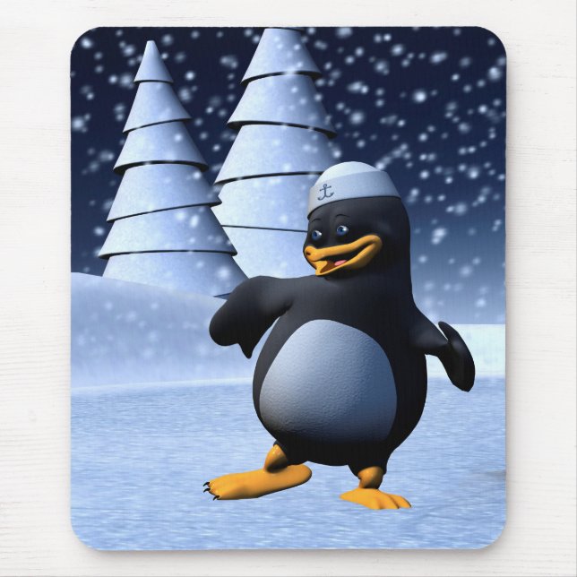 Tanzpinguin Mousepad (Vorne)