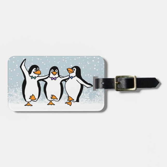 Tanzpinguine Design Gepäckanhänger (Vorderseite horizontal)